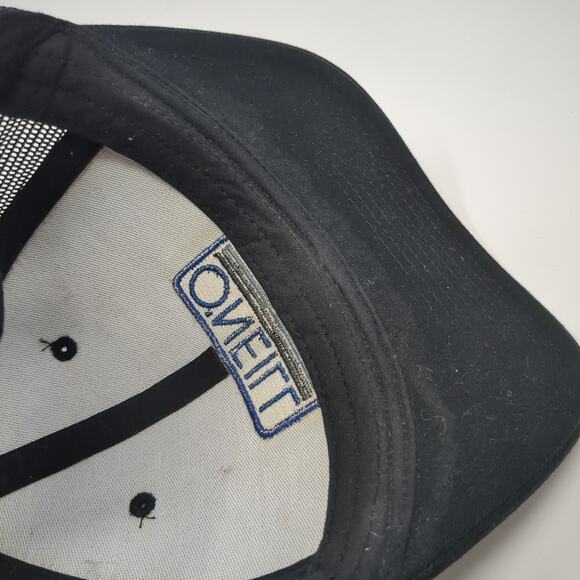 O'Neill Snapback Trucker Hat Black One Size Adjustable Embroidered Mesh Back - Picture 8 of 9